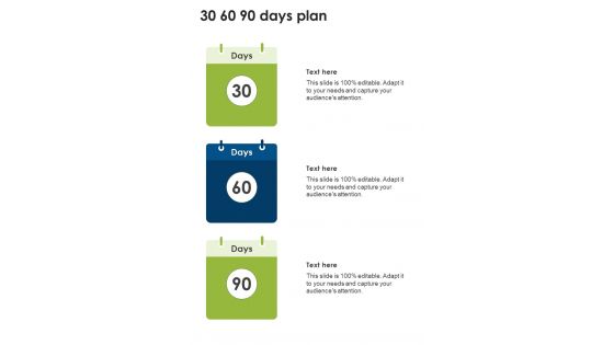 Proposal For Solar Energy System Sales And Setup 30 60 90 Days Plan One Pager Sample Example Document