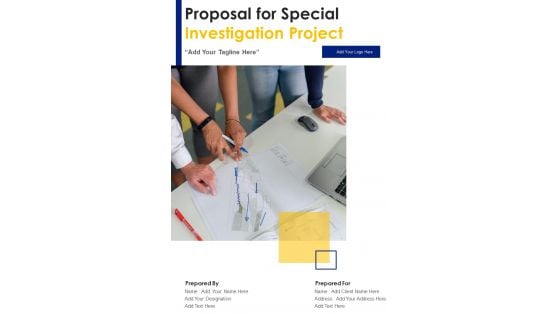 Proposal For Special Investigation Project Example Document Report Doc Pdf Ppt