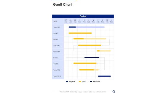 Proposal For Special Investigation Project Gantt Chart One Pager Sample Example Document