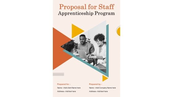 Proposal For Staff Apprenticeship Program Example Document Report Doc Pdf Ppt