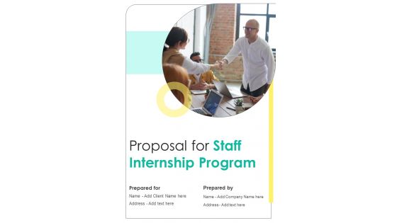 Proposal For Staff Internship Program Example Document Report Doc Pdf Ppt