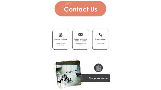 Proposal For Touring Business Itinerary Contact Us One Pager Sample Example Document Proposal For Touring Business Itinerary Contact Us One Pager Sample Example Document
