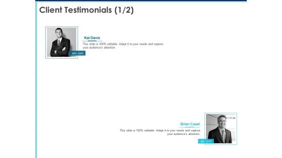 Proposal Template For Accounting Services Client Testimonials Management Ppt Ideas File Formats PDF