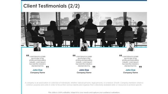 Proposal Template For Accounting Services Client Testimonials Printing Ppt Slides PDF