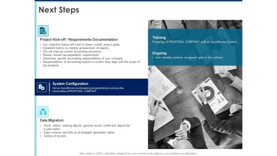 Proposal Template For Accounting Services Next Steps Ppt Summary Influencers PDF