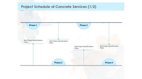 Proposal Template For Concrete Supplier Service Project Schedule Of Concrete Services Infographics PDF