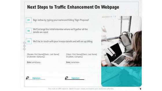 Proposal Template For Traffic Enhancement On Webpage Ppt PowerPoint Presentation Complete Deck With Slides