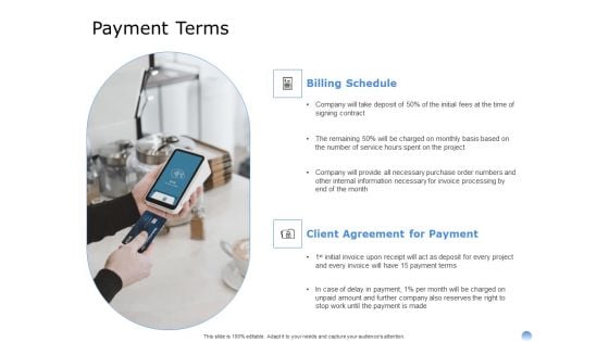 Proposal To Brand Company Professional Services Payment Terms Diagrams PDF