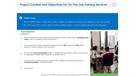 Proposal To Build Effective On The Job Training Program Ppt PowerPoint Presentation Complete Deck With Slides