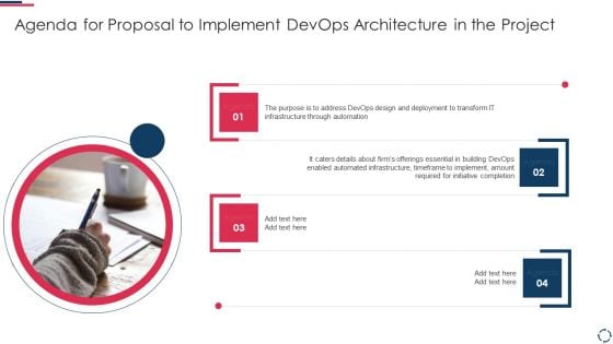 Proposal To Implement Devops Architecture In The Project Agenda For Proposal To Implement Devops Themes PDF Proposal To Implement Devops Architecture In The Project Agenda For Proposal To Implement Devops Themes PDF
