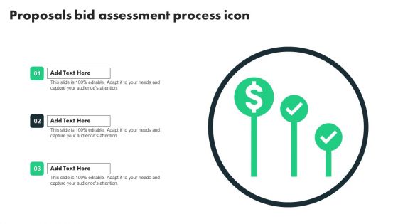 Proposals Bid Assessment Process Icon Ppt PowerPoint Presentation File Show PDF