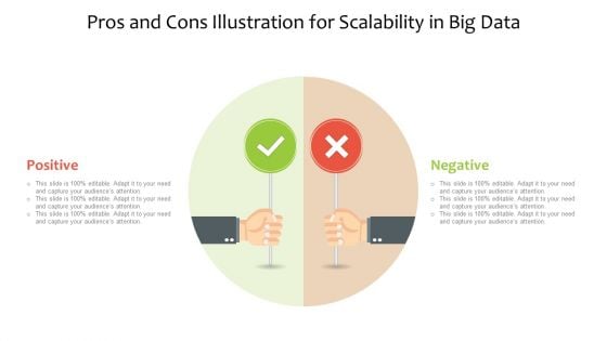 Pros And Cons Illustration For Scalability In Big Data Ppt PowerPoint Presentation File Gridlines PDF