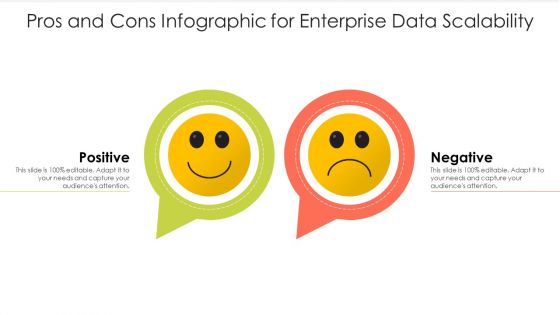 Pros And Cons Infographic For Enterprise Data Scalability Ppt PowerPoint Presentation Gallery Layout Ideas PDF