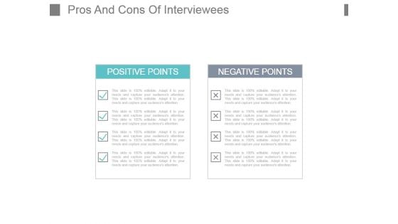 Pros And Cons Of Interviewees Powerpoint Slide Templates Download Pros And Cons Of Interviewees Powerpoint Slide Templates Download