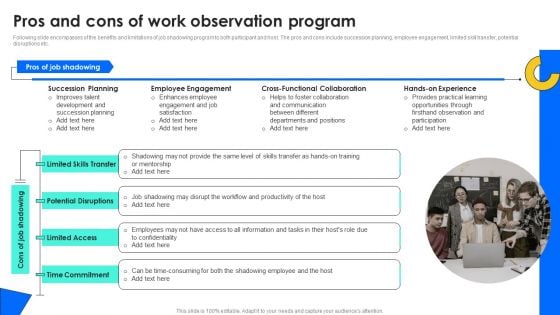 Pros And Cons Of Work Observation Program Icons PDF