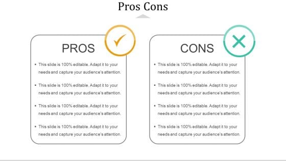 Pros Cons Ppt PowerPoint Presentation Gallery Outfit