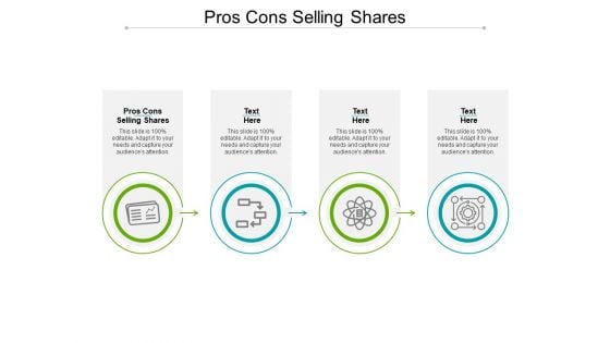 Pros Cons Selling Shares Ppt PowerPoint Presentation Styles Icons Cpb