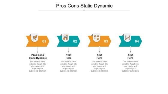 Pros Cons Static Dynamic Ppt PowerPoint Presentation Show Layouts Cpb