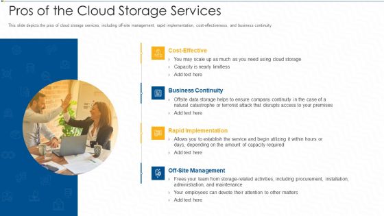 Pros Of The Cloud Storage Services Ppt Gallery Picture PDF