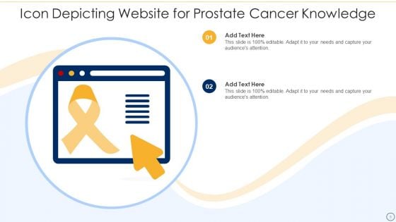 Prostate Cancer Icon Ppt PowerPoint Presentation Complete With Slides