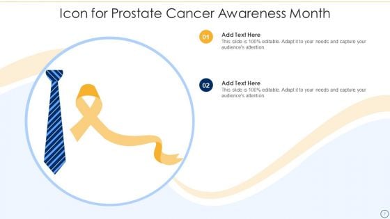 Prostate Cancer Icon Ppt PowerPoint Presentation Complete With Slides
