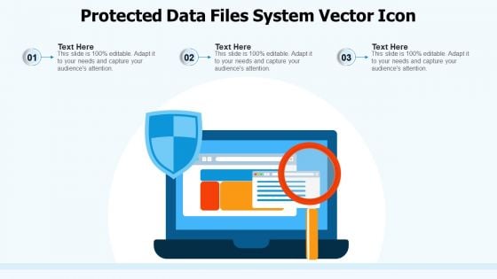 Protected Data Files System Vector Icon Ppt File Deck PDF
