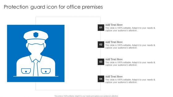 Protection Guard Icon For Office Premises Template PDF