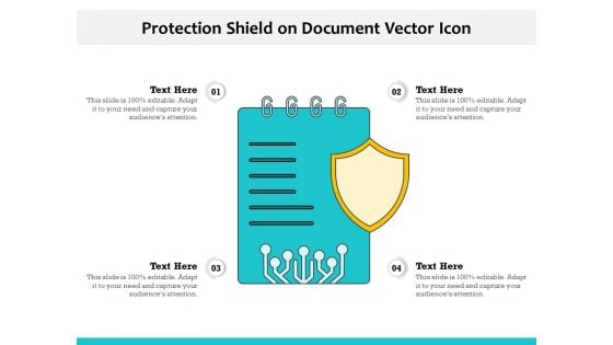 Protection Shield On Document Vector Icon Ppt PowerPoint Presentation Icon Layouts PDF