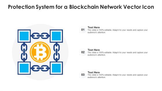 Protection System For A Blockchain Network Vector Icon Ppt PowerPoint Presentation Pictures Example PDF