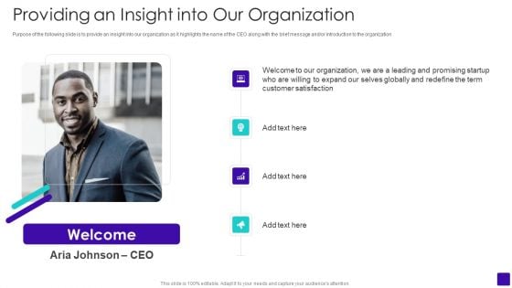 Providing An Insight Into Our Organization Online Branding Agency Investor Funding Elevator Pitch Deck Introduction PDF Providing An Insight Into Our Organization Online Branding Agency Investor Funding Elevator Pitch Deck Introduction PDF
