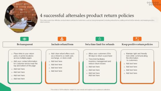 Providing Efficient Client Services 4 Successful Aftersales Product Return Policies Ideas PDF