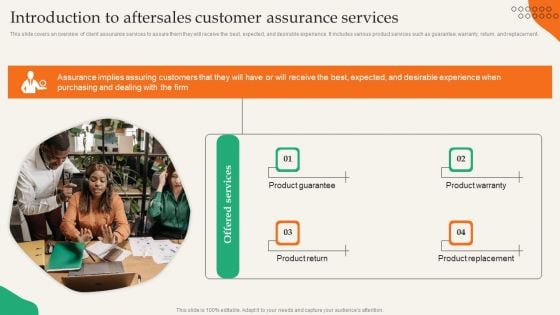 Providing Efficient Client Services Introduction To Aftersales Customer Assurance Services Ideas PDF