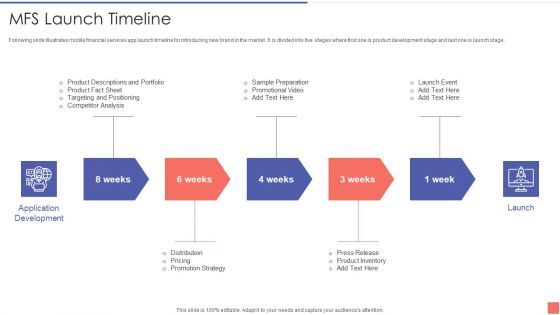 Providing Electronic Financial Services To Existing Consumers MFS Launch Timeline Microsoft PDF