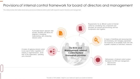 Provisions Of Internal Control Framework For Board Of Directors And Management Download PDF