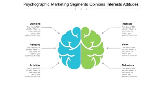 Psychographic Marketing Segments Opinions Interests Attitudes Ppt PowerPoint Presentation Outline Template