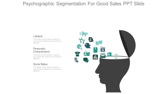 Psychographic Segmentation For Good Sales Ppt Slide