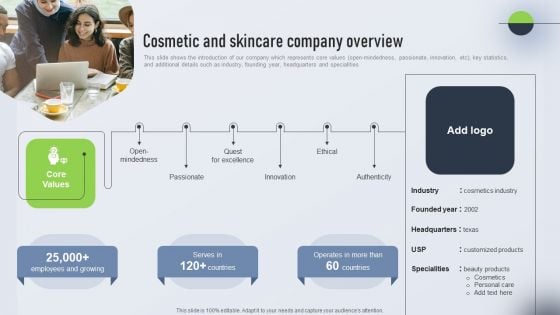 Psychological Locational And Situational Market Segmentation Plan Cosmetic And Skincare Company Overview Summary PDF