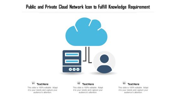 Public And Private Cloud Network Icon To Fulfill Knowledge Requirement Ppt PowerPoint Presentation Ideas Rules PDF