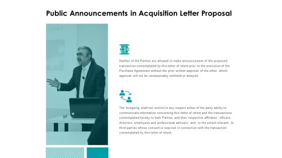 Public Announcements In Acquisition Letter Proposal Ppt Powerpoint Presentation Icon Summary Public Announcements In Acquisition Letter Proposal Ppt Powerpoint Presentation Icon Summary