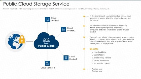 Public Cloud Storage Service Ppt Layouts Themes PDF