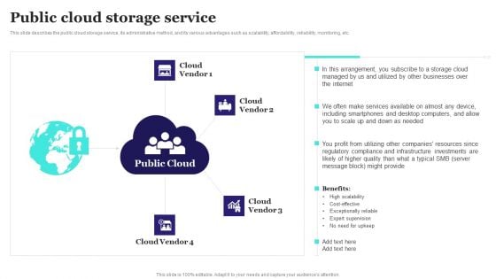 Public Cloud Storage Service Ppt PowerPoint Presentation File Backgrounds PDF