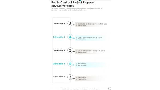 Public Contract Project Proposal Key Deliverables One Pager Sample Example Document Public Contract Project Proposal Key Deliverables One Pager Sample Example Document