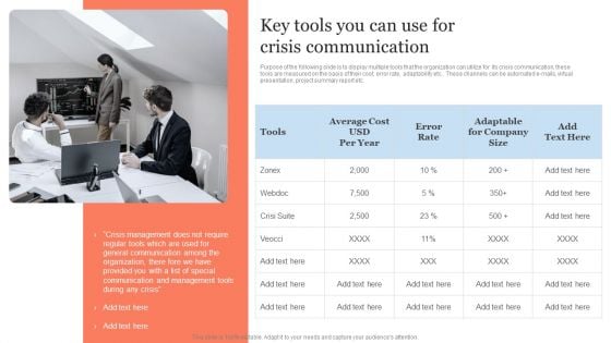 Public Relation Communication Strategic Key Tools You Can Use For Crisis Communication Graphics PDF