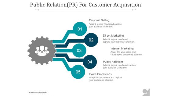 Public Relation For Customer Acquisition Ppt PowerPoint Presentation Slide