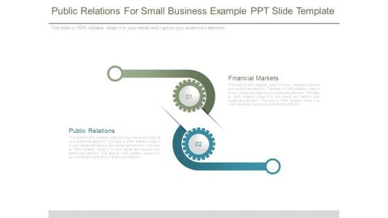 Public Relations For Small Business Example Ppt Slide Template