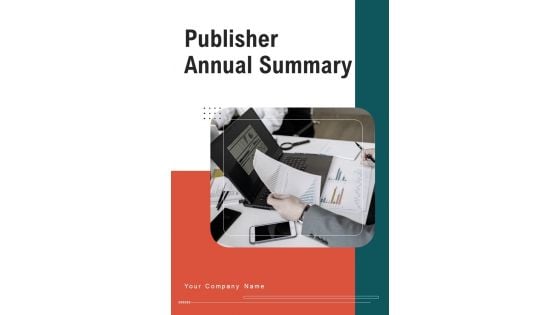 Publisher Annual Summary One Pager Documents