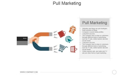 Pull Marketing Template 2 Ppt PowerPoint Presentation Icon Brochure