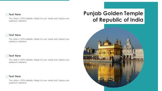 Punjab Golden Temple Of Republic Of India Ppt PowerPoint Presentation Gallery Pictures PDF