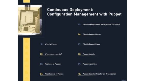 Puppet Tool For Server Continuous Deployment Configuration Management With Puppet Background PDF Puppet Tool For Server Continuous Deployment Configuration Management With Puppet Background PDF