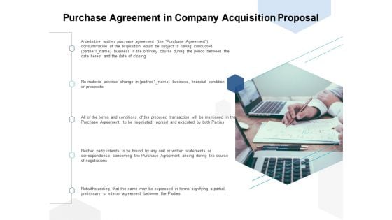 Purchase Agreement In Company Acquisition Proposal Ppt PowerPoint Presentation Infographic Template Picture